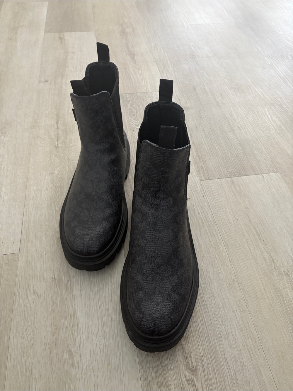 Coach Black Leather Chelsea Boots
